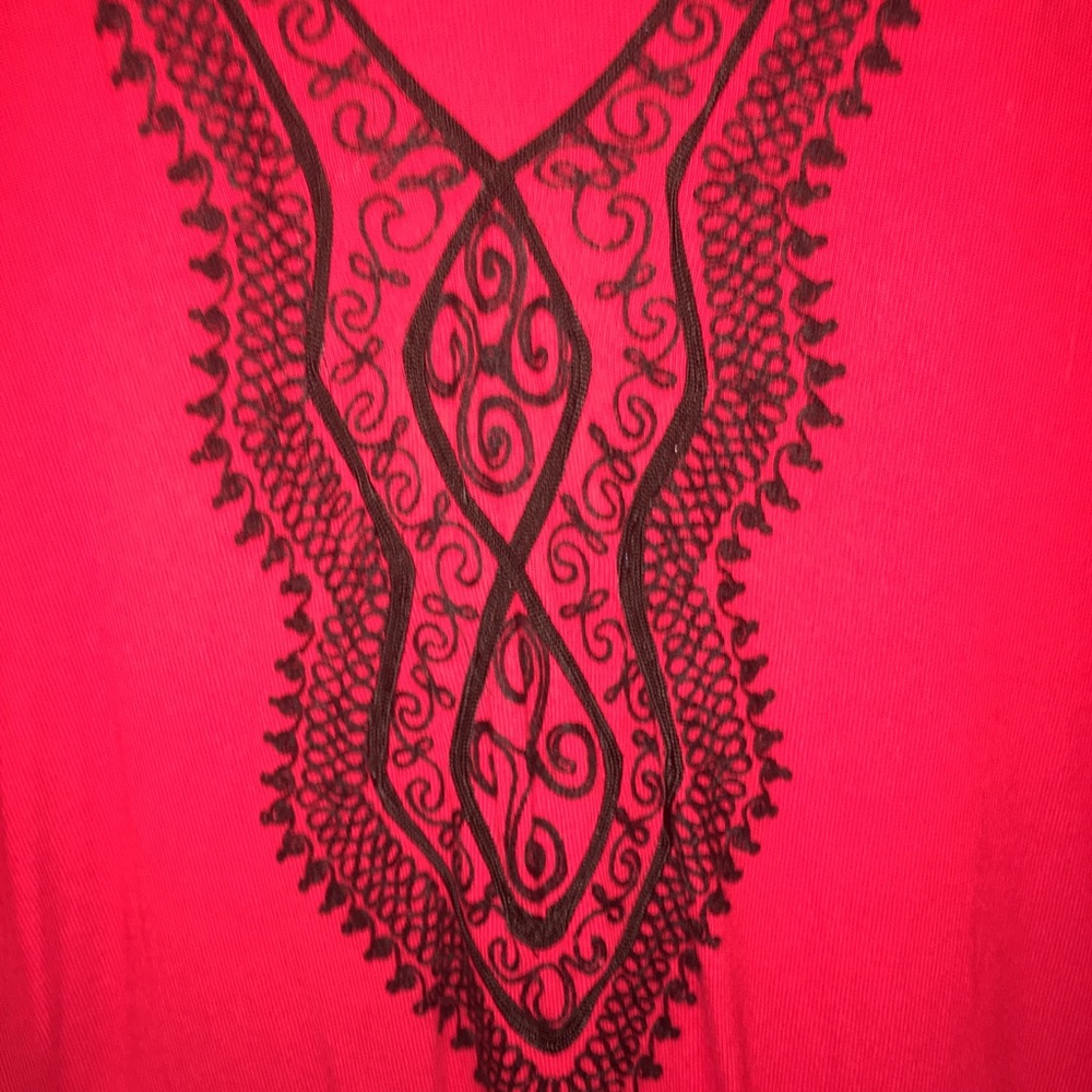 Avenue 22/24 Red Soutache Trim Dress - Picture 2 of 6